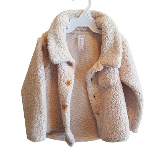 4/$20 Gerber Modern Moments Unisex Micro Plush Button Down Jacket Size 24 Months - Picture 2 of 10